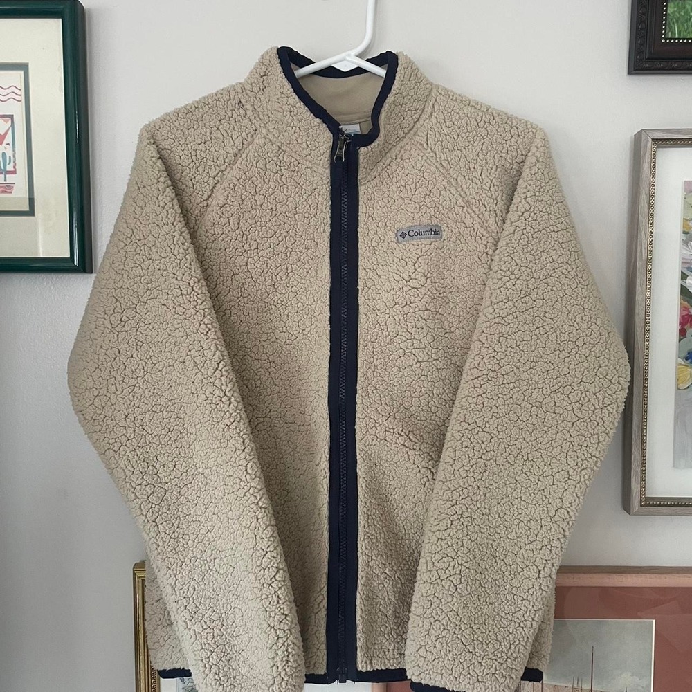 Cream Columbia Fleece Jacket